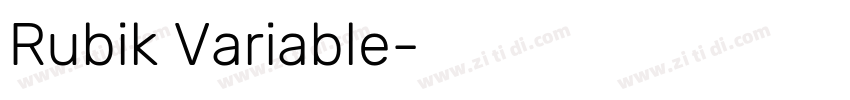 Rubik Variable字体转换